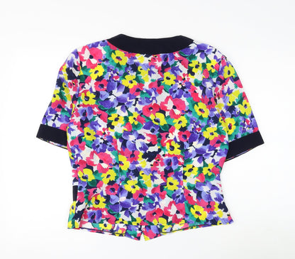 Womens UK Size 12 Yessica Multicoloured Basic Button-Up