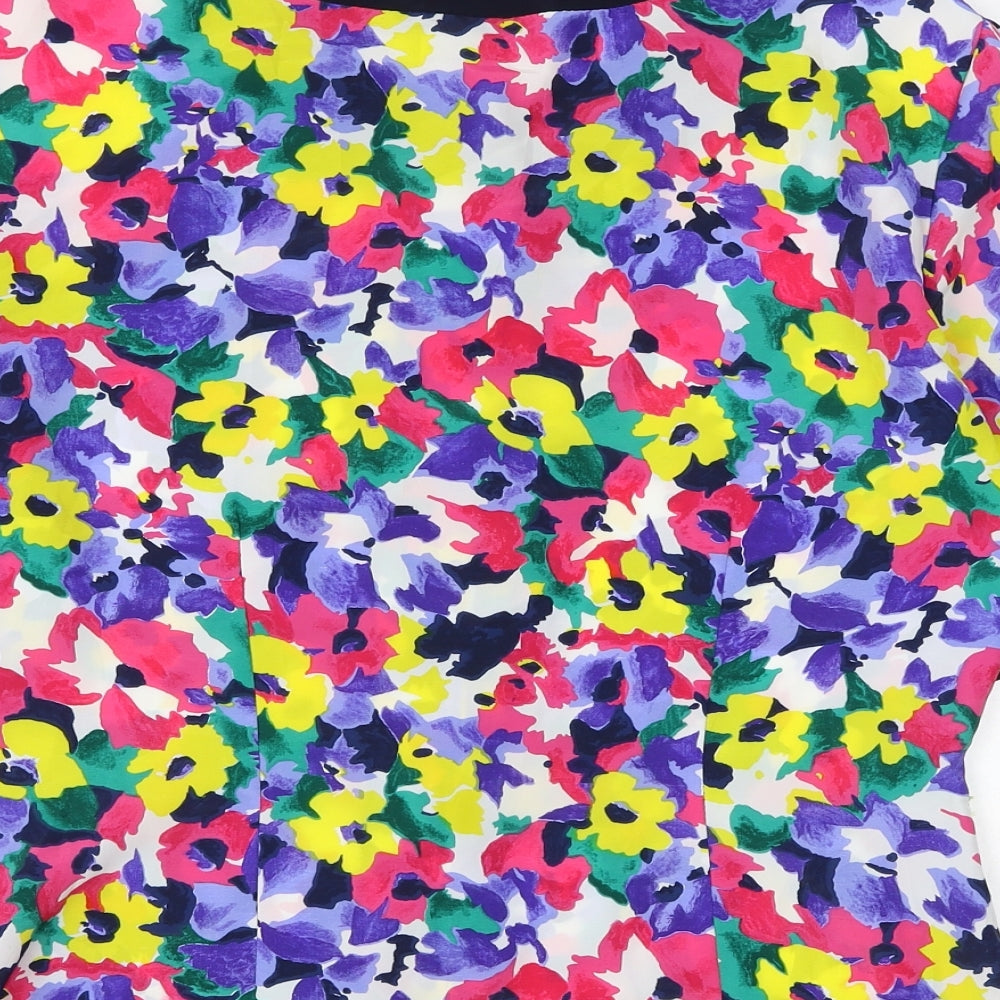 Womens UK Size 12 Yessica Multicoloured Basic Button-Up
