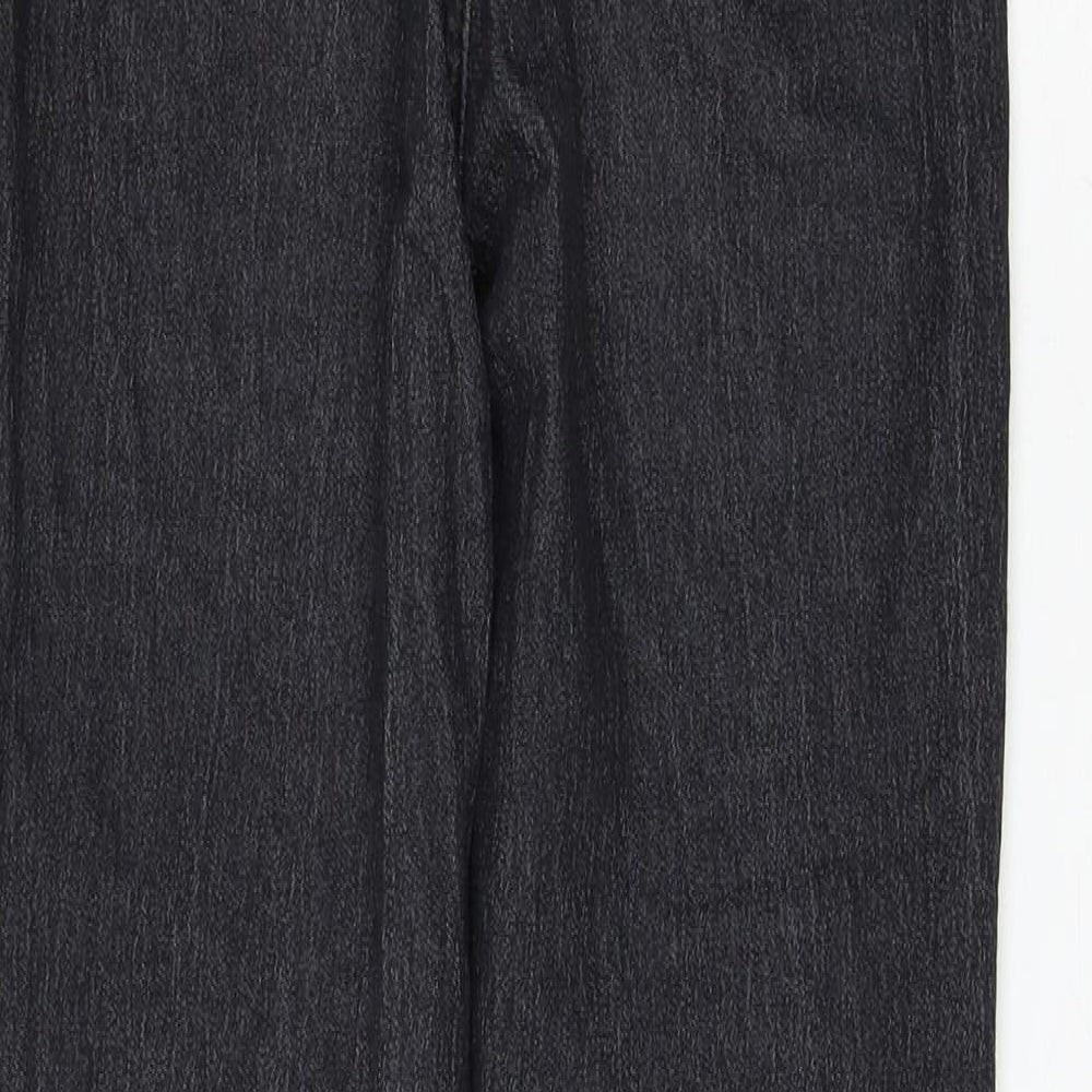 PRETTYLITTLETHING Womens Black Cotton Skinny Jeans Size 6 L27 in Regular Zip