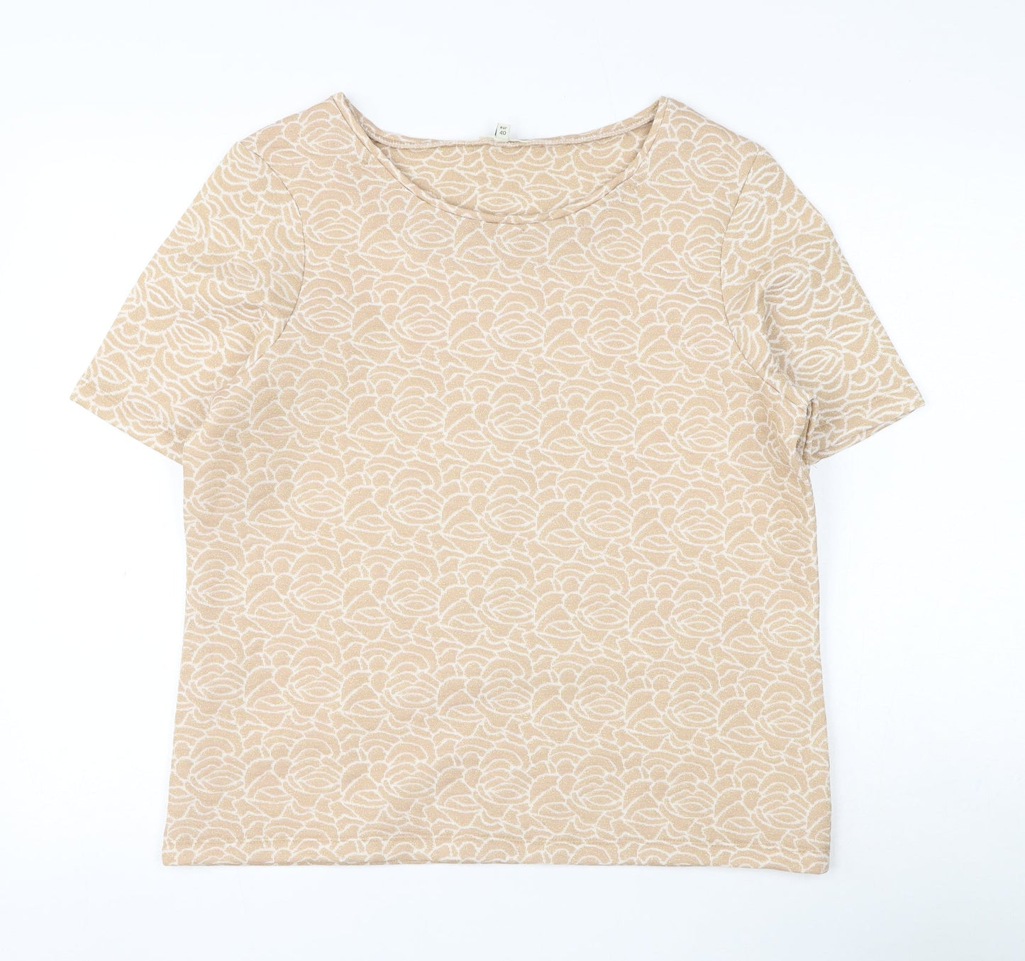 Womens UK Size 14 River Island Gold Basic Blouse