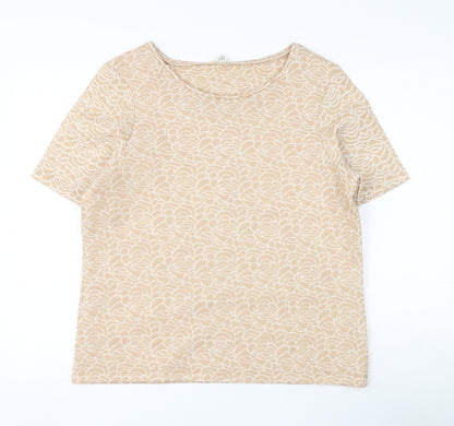 Womens UK Size 14 River Island Gold Basic Blouse
