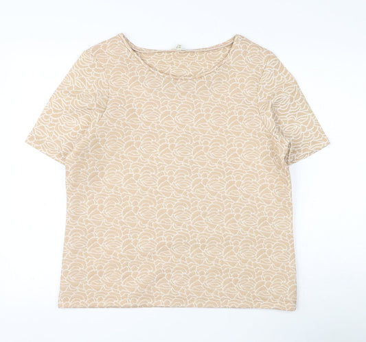 Womens UK Size 14 River Island Gold Basic Blouse