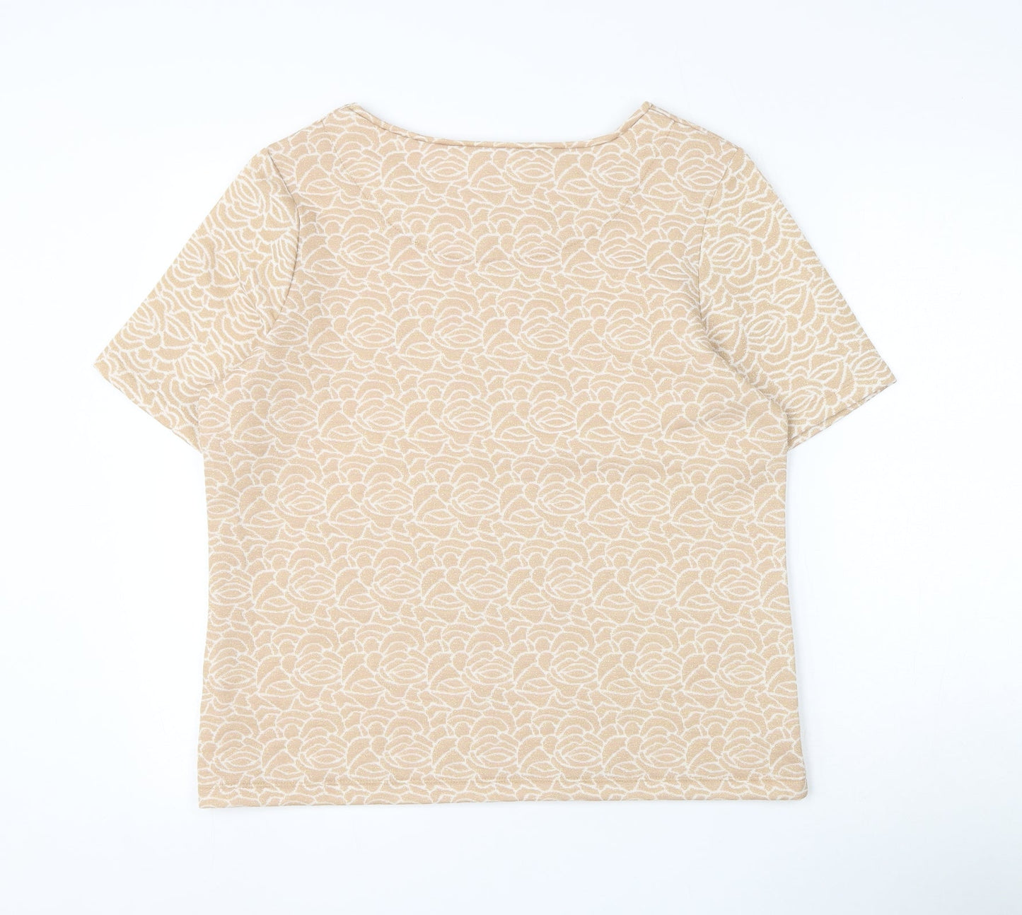 Womens UK Size 14 River Island Gold Basic Blouse