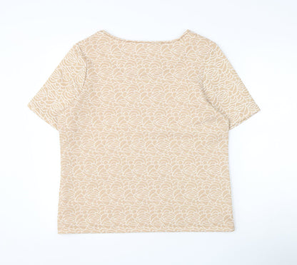 Womens UK Size 14 River Island Gold Basic Blouse