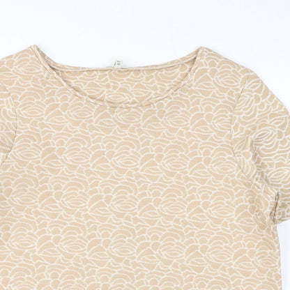 Womens UK Size 14 River Island Gold Basic Blouse
