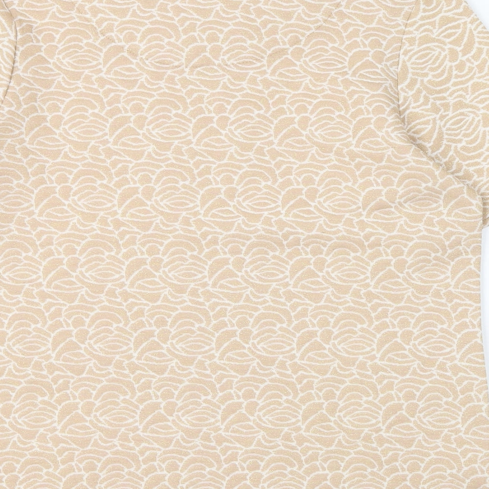 Womens UK Size 14 River Island Gold Basic Blouse