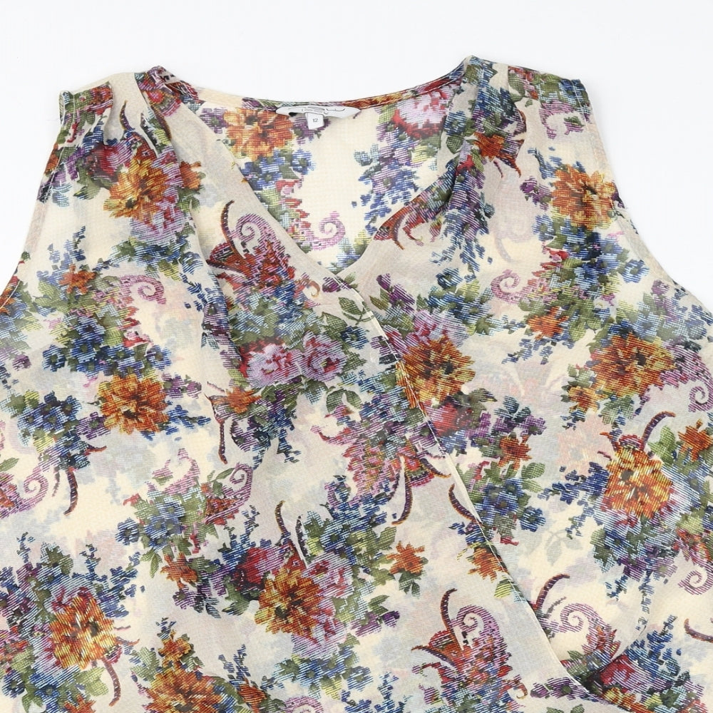 Womens UK Size 12 New Look Multicoloured Camisole Blouse