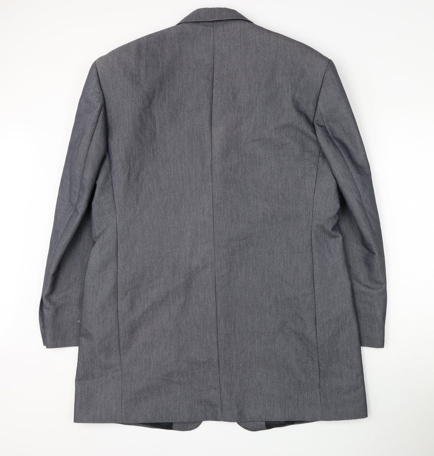 Kit Mens Grey Polyester Jacket Suit Jacket Size 44