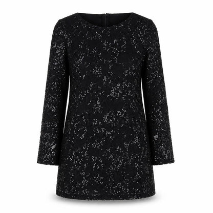 Dorothy Perkins Womens Black Polyester A-Line Size 6 V-Neck Zip