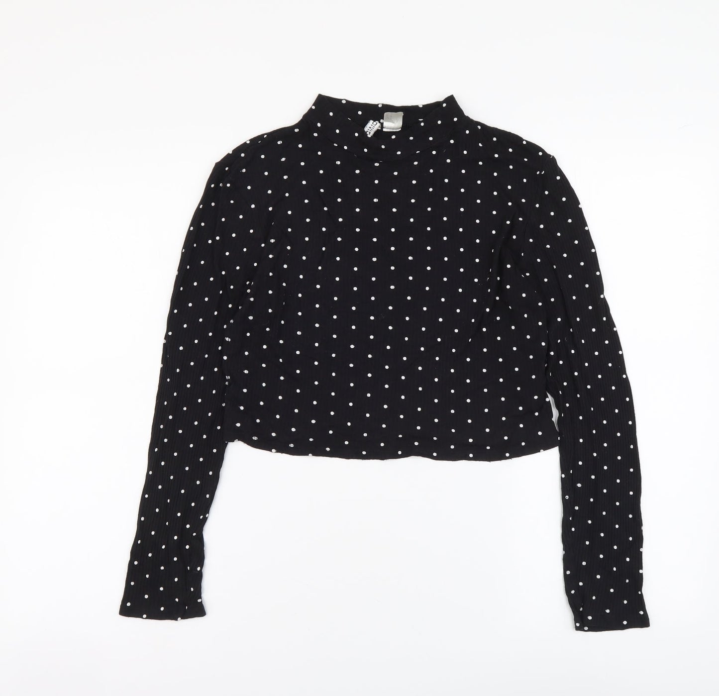 Womens UK Size S H&M Black Basic Blouse