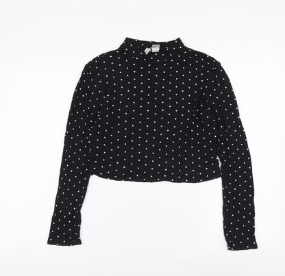 Womens UK Size S H&M Black Basic Blouse