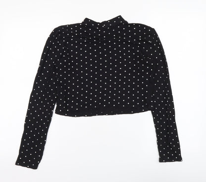 Womens UK Size S H&M Black Basic Blouse