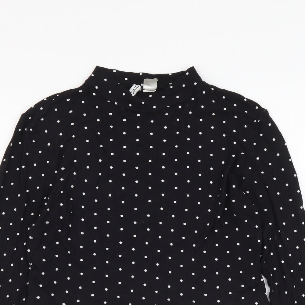 Womens UK Size S H&M Black Basic Blouse