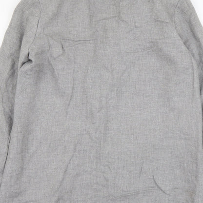 Topshop Womens Grey Acetate Jacket Suit Jacket Size 8
