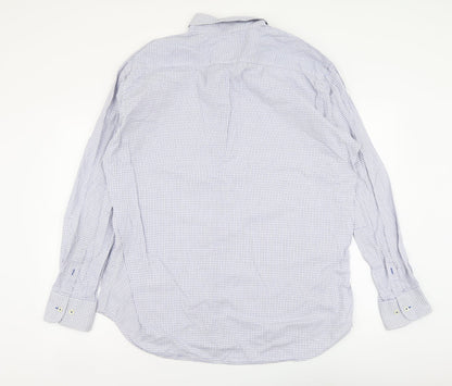 Baileys Mens Blue Check Cotton Button-Up Size XL Collared Button