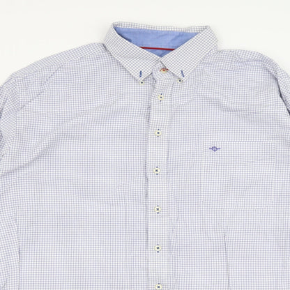 Baileys Mens Blue Check Cotton Button-Up Size XL Collared Button