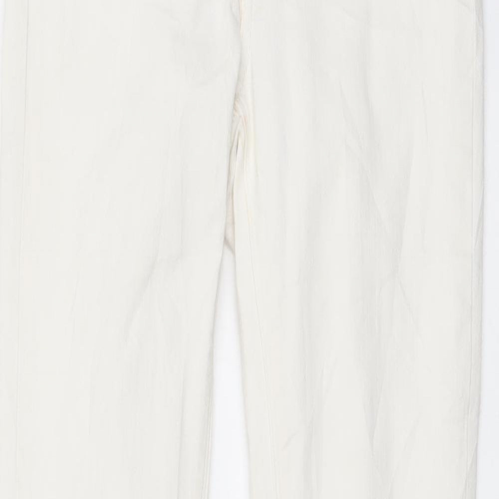 Womens UK Size 8 Waredenim Regular Fit Skinny White Jeans