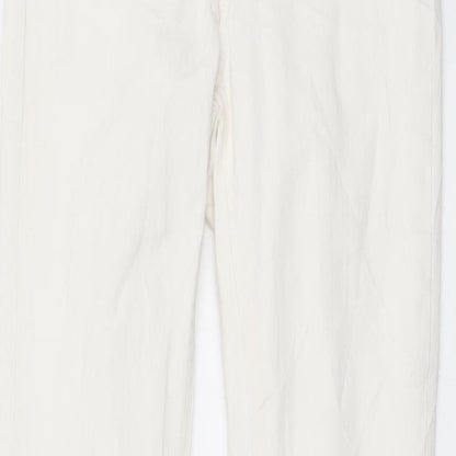 Womens UK Size 8 Waredenim Regular Fit Skinny White Jeans