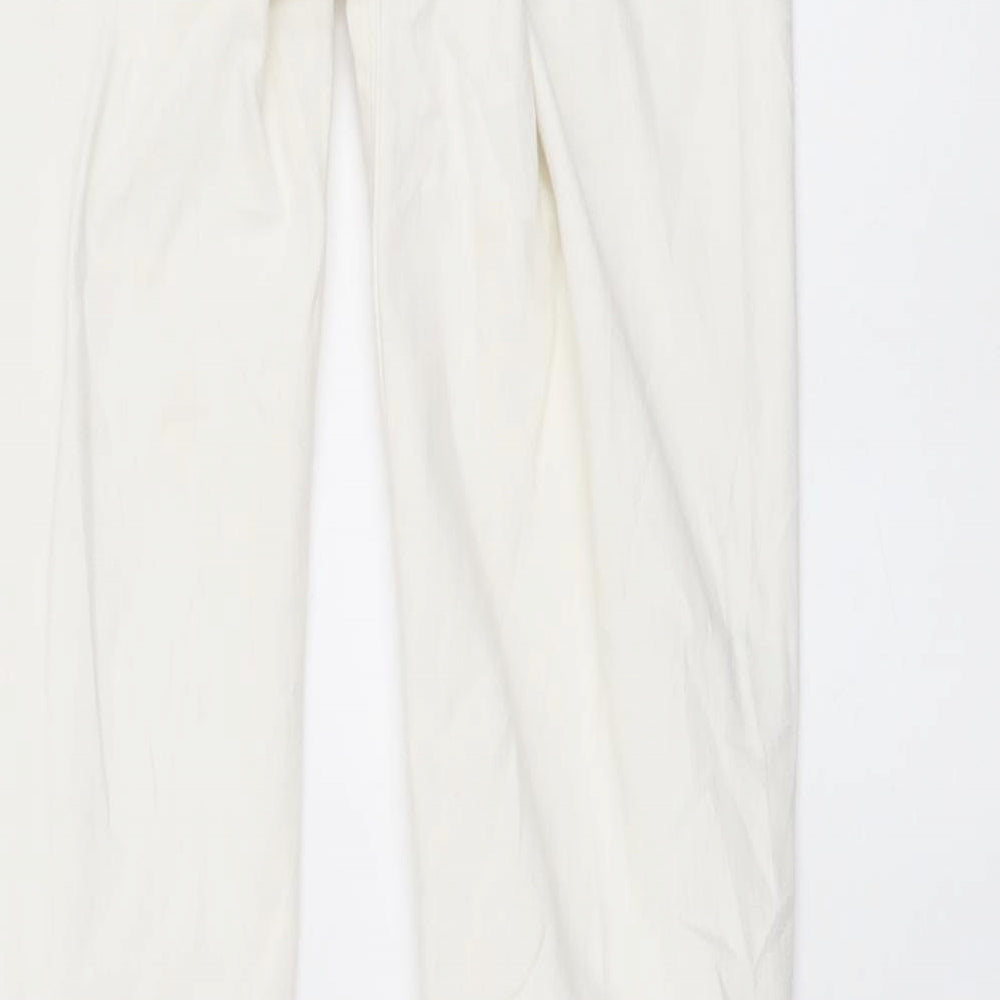 Womens UK Size 8 Waredenim Regular Fit Skinny White Jeans