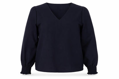 SheIn Womens Blue Striped 100% Polyester Pullover Sweatshirt Size L Pullover