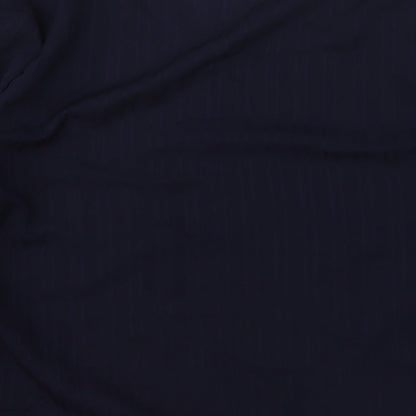SheIn Womens Blue Striped 100% Polyester Pullover Sweatshirt Size L Pullover