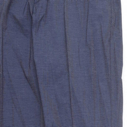 Kirkland Mens Blue Cotton Trousers Size 36 in L32 in Regular Zip