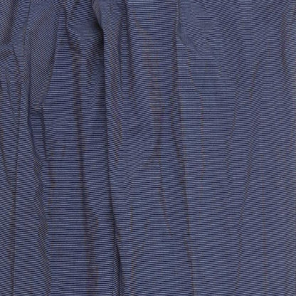 Kirkland Mens Blue Cotton Trousers Size 36 in L32 in Regular Zip