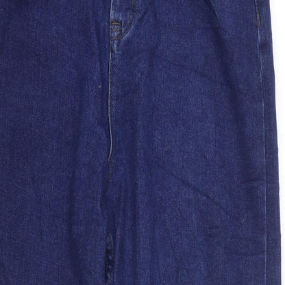 Love Leggings Womens Blue Cotton Straight Jeans Size 12 L25 in Regular Zip