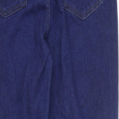 Love Leggings Womens Blue Cotton Straight Jeans Size 12 L25 in Regular Zip