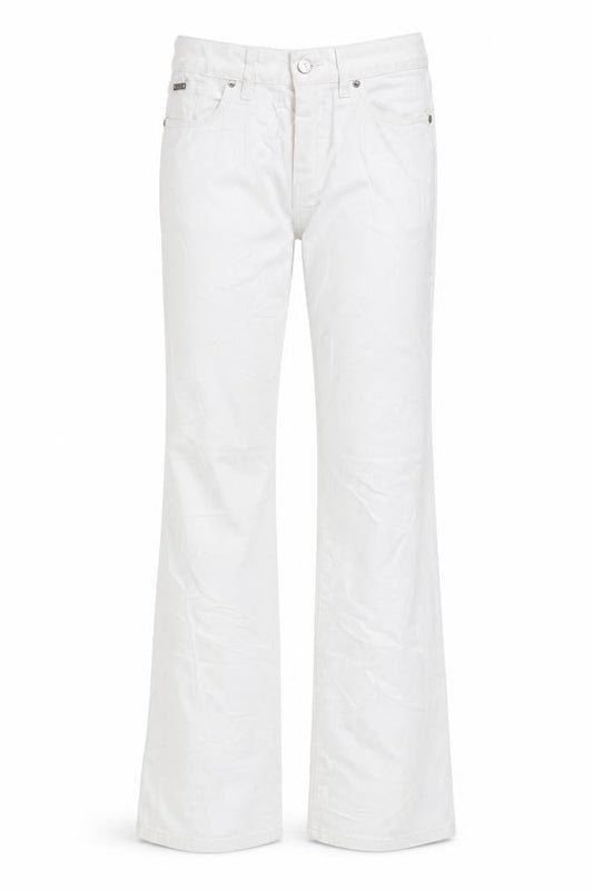 Womens UK Size 8 Per Una Regular Fit Straight White Jeans