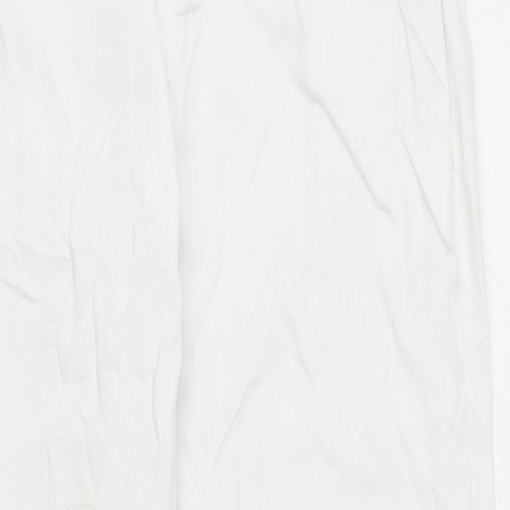 Per Una Womens White Cotton Straight Jeans Size 8 L29 in Regular Zip