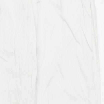 Per Una Womens White Cotton Straight Jeans Size 8 L29 in Regular Zip