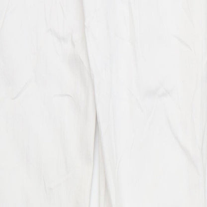 Per Una Womens White Cotton Straight Jeans Size 8 L29 in Regular Zip