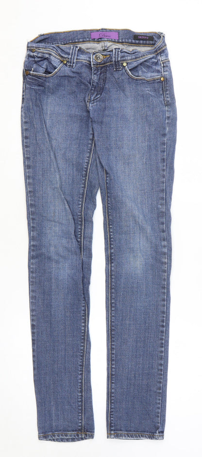 Womens UK Size 8 Disco Slim Fit Skinny Blue Jeans