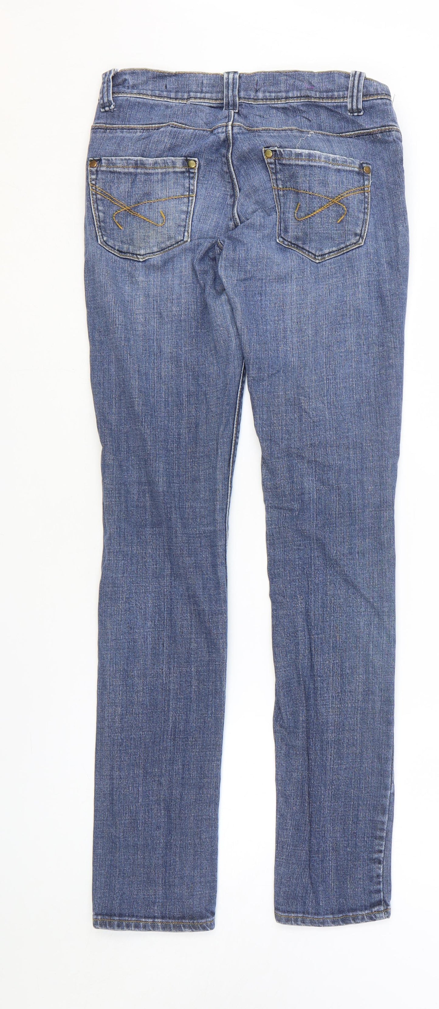 Womens UK Size 8 Disco Slim Fit Skinny Blue Jeans