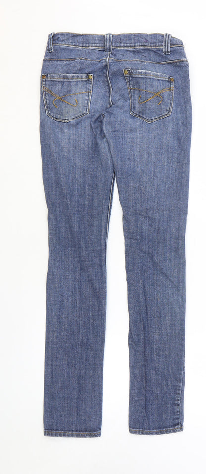 Womens UK Size 8 Disco Slim Fit Skinny Blue Jeans