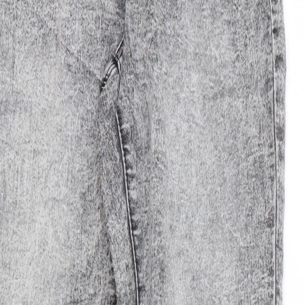 Denim & Co. Womens Grey Cotton Skinny Jeans Size 10 L27 in Regular Zip