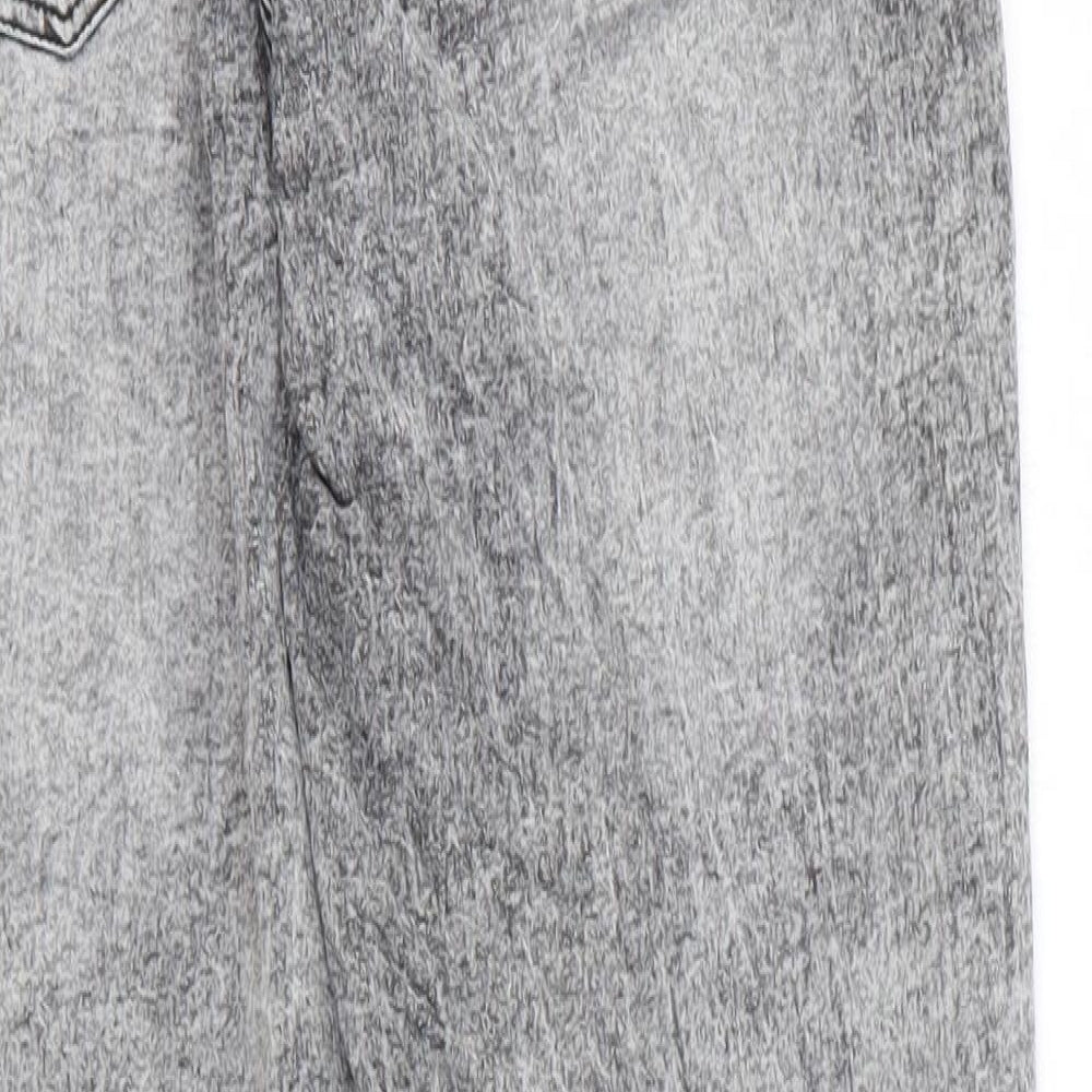 Denim & Co. Womens Grey Cotton Skinny Jeans Size 10 L27 in Regular Zip