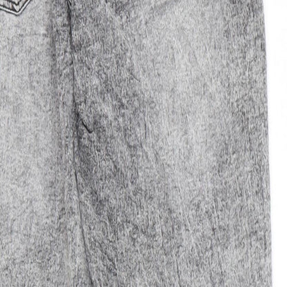 Denim & Co. Womens Grey Cotton Skinny Jeans Size 10 L27 in Regular Zip