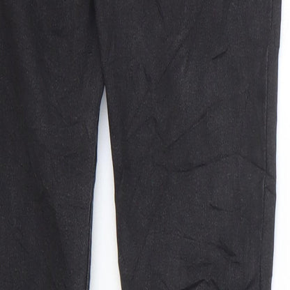 Denim & Co. Girls Black Cotton Skinny Jeans Size 10-11 Years Regular Zip