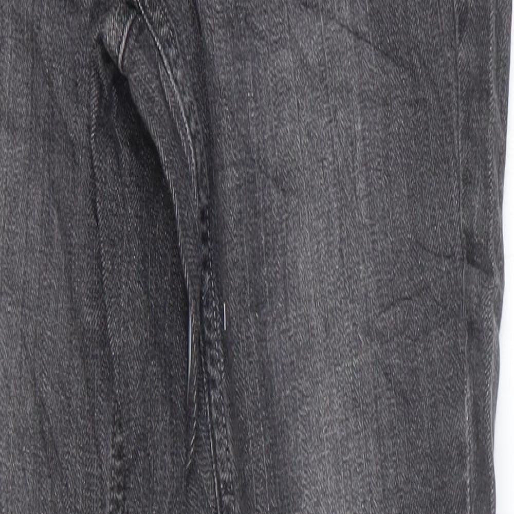 NEXT Womens Grey Cotton Skinny Jeans Size 6 L26 in Regular Zip