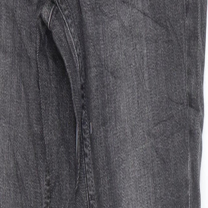 NEXT Womens Grey Cotton Skinny Jeans Size 6 L26 in Regular Zip