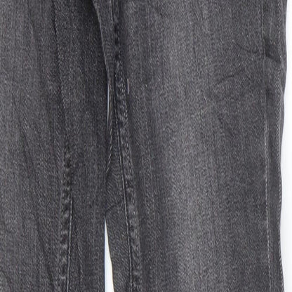 NEXT Womens Grey Cotton Skinny Jeans Size 6 L26 in Regular Zip
