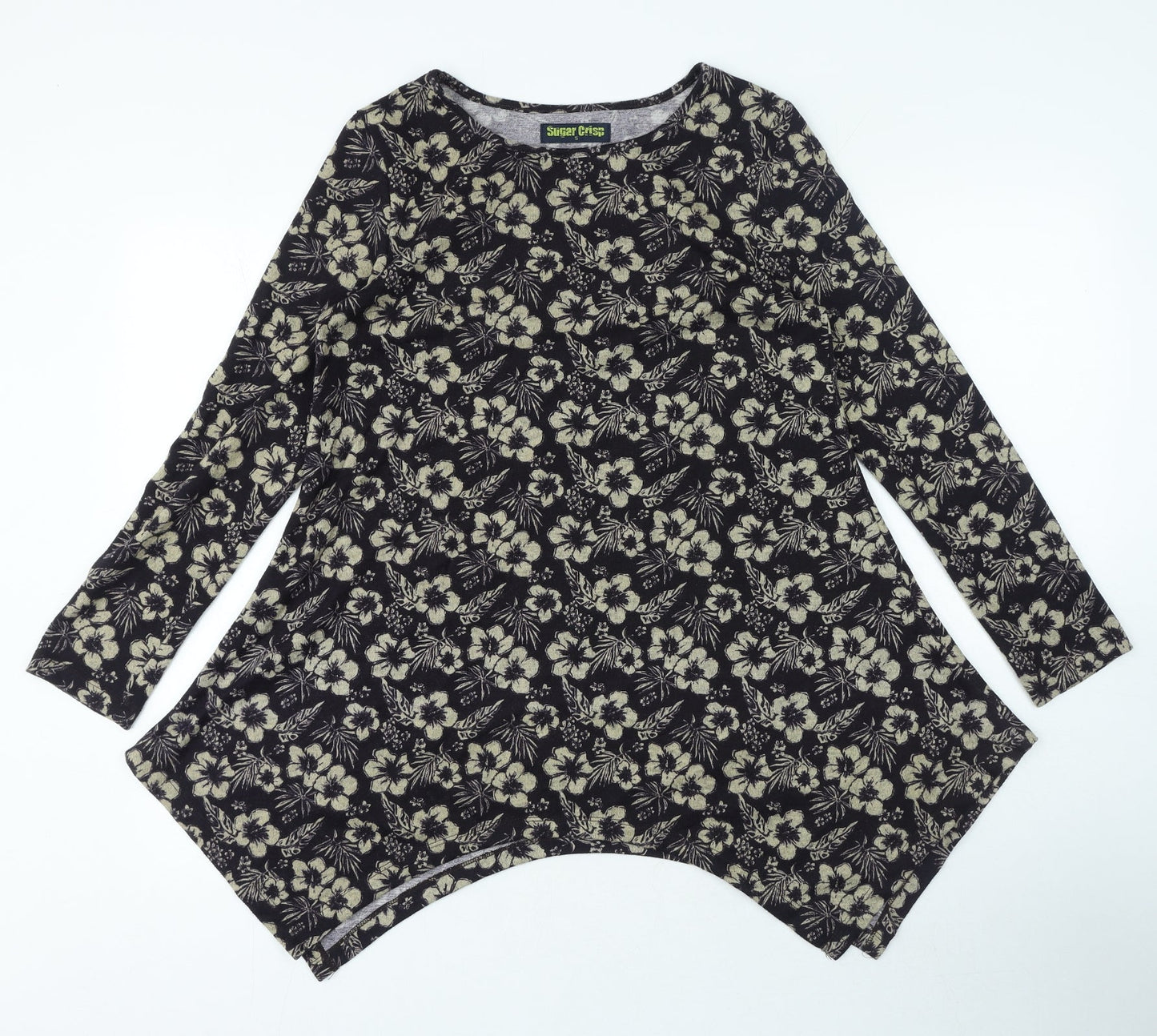 Womens UK Size S Sugar Crisp Multicoloured Basic Blouse