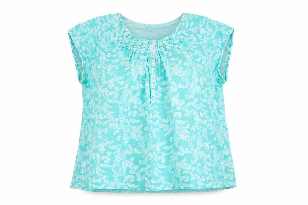 Womens UK Size 16 Anthology Blue Basic T-Shirt