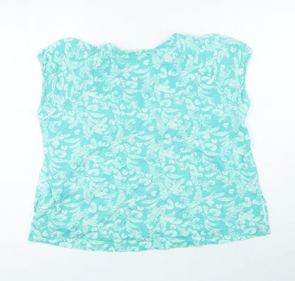 Womens UK Size 16 Anthology Blue Basic T-Shirt