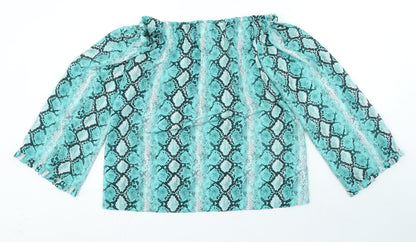 Womens UK Size 8 Dorothy Perkins Blue Basic Blouse