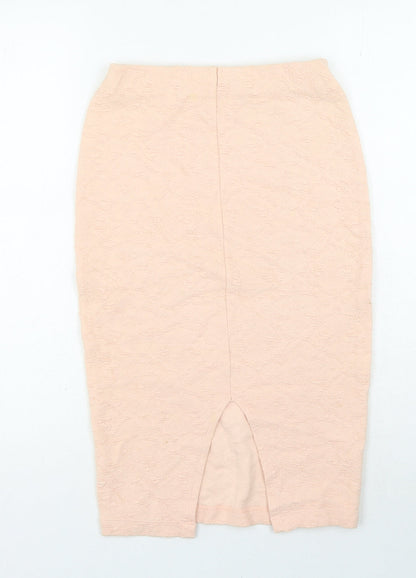 Miss Selfridge Womens Pink Cotton Straight & Pencil Skirt Size 6