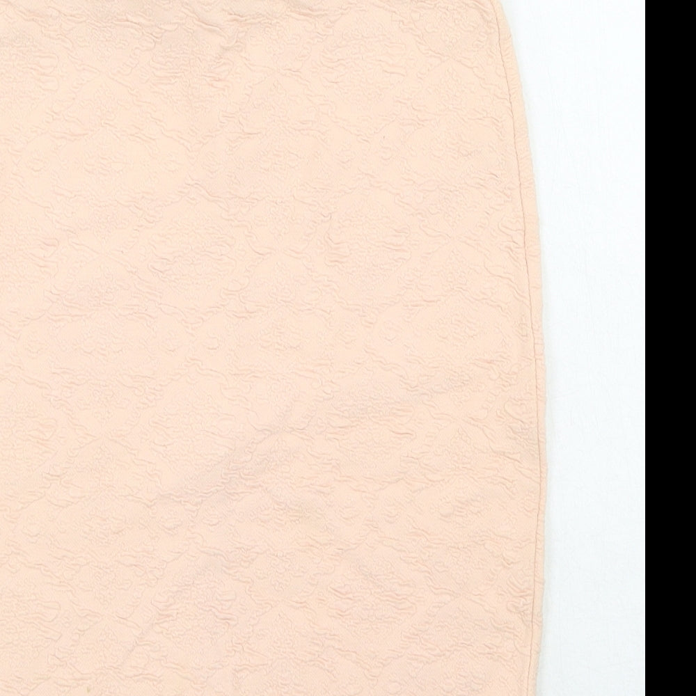 Miss Selfridge Womens Pink Cotton Straight & Pencil Skirt Size 6