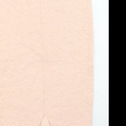 Miss Selfridge Womens Pink Cotton Straight & Pencil Skirt Size 6